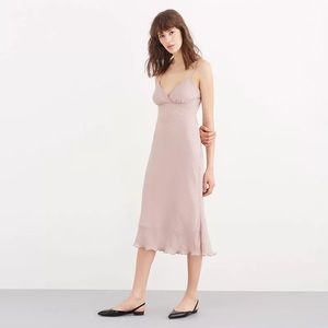 Nude pink French slip dress size S reformation